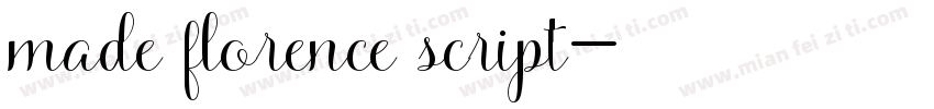 made florence script字体转换